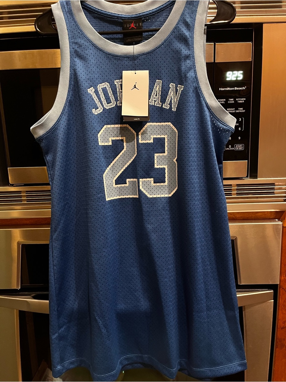 NWT Jordan Women’s 23 Blue Basketball Jersey